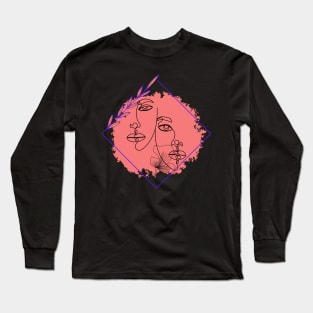 Two Face Design Long Sleeve T-Shirt